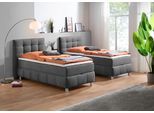 Boxbett HOME AFFAIRE "Marvao inkl. Bettkasten und Topper", grau (anthrazit), B:104cm L:210cm, Komplettbetten, Boxbett, Boxbett mit Bettkasten, inkl. Topper