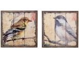 Bild "Vogel", braun (farbe bild(er): braun), B:56cm H:56cm T:6cm, MDF, Massivholz, HOFMANN LIVING AND MORE, Bilder, Bild, Tiermotiv (Set, 2 St.)