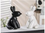 Tierfigur GILDE "Skulptur "Ballonhund", schwarz, B:14cm H:25cm T:19cm, Keramik, Dekofiguren, Tierfigur