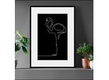 Bild QUEENCE "Stine", schwarz (farbe rahmen: schwarz, farbe bild(er): schwarz), B:30cm H:40cm, Acrylglas, Holz, Papier, Bilder, Bild, HD Premium Poster-Druck inkl. Holzrahmen