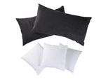 Dekokissen, schwarz (schwarz, gemustert unifarben), B:40cm L:40cm, Polyester, WESTFALIA SCHLAFKOMFORT, Dekokissen_Sitzkissen_Kissenhüllen, Dekokissen, (5-tlg.)