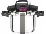 Schnellkochtopf GSW "easy Click", silber (silberfarben), Ø:22cm, Töpfe, Schnellkochtopf, Dampfkochtopf, Induktion