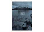 Bild KOMAR "Word Lake Silence Steel", grau (farbe bild(er): grau), B:50cm H:70cm, Holz, Papier, Bilder, Bild, Wandbild zur Dekoration - ohne Rahmen
