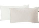 Kissenbezug KLEINE WOLKE "Linda", beige (creme), B:40cm L:80cm, Mako-Satin, Obermaterial: 100% Baumwolle, Kissenbezüge, Kissenbezug, einfaches, sehr elegantes Design
