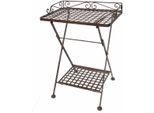 Beistelltisch AMBIENTE HAUS "Antik II", braun, B:50cm H:69cm T:38cm, Tische, Beistelltisch, antikbraun