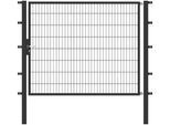 Zauneinzeltür ALBERTS "Flexo", grau (anthrazit), B:200cm H:160cm, Stahl, Tore, Zauneinzeltür, 200 cm Breite, in versch. Höhen