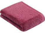 Badetuch VOSSEN "Vegan Life", lila (schwarzberry), B:67cm L:140cm, Webfrottier, Obermaterial: 100% Baumwolle, Handtücher, Badetuch, 100% vegan