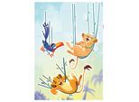 Wandtattoo KOMAR "Lion King Relax - Größe 50 x 70 cm", bunt, B:50cm H:70cm, Folie, Wandtattoos, Wandtattoo, selbstklebend, Wandsticker, Kinderzimmer