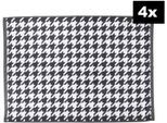 Badematte DONE. "DAILY SHAPES Bird 4er-Set", grau (anthrazit), H:5mm, Baumwolle, Badematten, Badematte, Badvorleger aus 100% Baumwolle, Jacquardgewebt