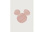 Bild KOMAR "Striped Mouse", rosa (farbe bild(er): rosa), B:50cm H:70cm, Holz, Papier, Bilder, Bild, Wandbild zur Dekoration im Kinderzimmer - ohne Rahmen