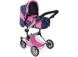 Kombi-Puppenwagen CHIC2000 "Jara, Butterfly, rosa", bunt (butterfly), Puppenwagen, KinderB:70cm H:85cm T:70cm, Kunststoff, Polyester, Stahl, Kombi-Puppenwagen, zusammenklappbar, B:70cm H:85cm T:70cm