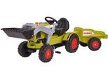 Trettraktor BIG "Claas Celtis Loader", grün (grün, schwarz, grau), Tretfahrzeuge, KinderB:46cm H:54cm T:169cm, Trettraktor, BxTxH: 46x169x54 cm, mit Trailer, B:46cm H:54cm T:169cm