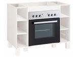 Herdumbauschrank HOME AFFAIRE "Oslo", beige (cremefarben), B:100cm H:83cm T:57cm, Massivholz, Schränke, Herdumbauschrank, 100 cm breit, ohne Arbeitsplatte, mit 6 Einlegeböden