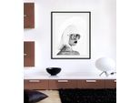 Bild QUEENCE "Jessica", weiß (farbe rahmen: schwarz, farbe bild(er): weiß), B:50cm H:70cm, Acrylglas, Holz, Papier, Bilder, Bild, HD Premium Poster-Druck inkl. Holzrahmen
