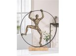 Dekofigur CASABLANCA BY GILDE "Skulptur "Pose", braun (bronzefarben), B:41cm H:45cm T:9cm, Aluminium, Dekofiguren, Dekofigur