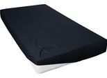 Spannbettlaken PRIMERA "Mako-Feinjersey Spannbetttuch", schwarz, L:200cm, Mako-Jersey, Obermaterial: 100% Baumwolle, Bettlaken, Spannbettlaken, Geeignet für Standardmatratzen bis 22 cm, 100% Baumwolle