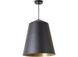 PACO HOME Deckenleuchte "JACKSON", schwarz (schwarz, ocker), Ø 36,5cm H: 192cm, Leuchten, Wohnzimmer Arbeitszimmer Pulverbeschichtet Industrial Design E27, Deckenleuchte