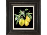 Leinwandbild QUEENCE "Zitronen", gelb (farbe bild(er): gelb), B:40cm H:40cm T:2cm, Canvas, Holzrahmen, Bilder, Leinwandbild, Premium-Leinwandstoff, Handarbeit aus Deutschland, 40x40cm