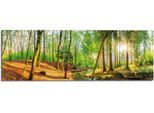 Wandbild REINDERS "Sonniger Wald", grün (farbe bild(er): grün), B:156cm H:52cm T:2cm, Holzwerkstoff, Bilder, Wandbild