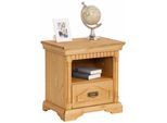 Nachtkonsole OTTO HOME "Graz", beige (gelaugt, geölt), B:55cm H:57cm T:39cm, Sideboards, Nachtkonsole, aus massiver Kiefer, mit aufwendigen Details, Breite: 55 cm