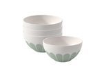 Schale VILLEROY & BOCH "Müslischalen Fleur Couleur ø 14,1 cm 4er Set", grün (vert), L:14,1cm, Schüsseln, Schale
