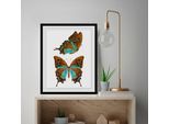 Bild QUEENCE "Nala", braun (farbe rahmen: schwarz, farbe bild(er): braun), B:30cm H:40cm, Acrylglas, Holz, Papier, Bilder, Bild, HD Premium Poster-Druck inkl. Holzrahmen