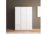 Drehtürenschrank RAUCH "Kleiderschrank Schrank Garderobe Wäscheschrank NABILA viel Stauraum", weiß (alpinweiß), B:140cm H:194cm T:53cm, Holzwerkstoff, Schränke, Drehtürenschrank, mit 2 Schubladen und Push-to-Open Funktion TOPSELLER MADE IN GERMANY