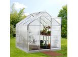 Gewächshaus VITAVIA "Luna 3800", silber (silberfarben), B:195cm H:197cm T:195cm, Gewächshäuser, Gewächshaus