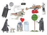 Wandtattoo KOMAR "Star Wars Treatment - Größe 100 x 70 cm", bunt, B:100cm H:70cm, Folie, Wandtattoos, Wandtattoo, selbstklebend, Wandsticker, Kinderzimmer