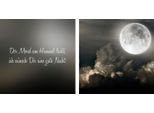 Leinwandbild QUEENCE "Mond", grau (farbe bild(er): grau), B:80cm H:40cm T:2cm, Canvas, Holzrahmen, Bilder, Leinwandbild, Premium-Leinwandstoff, Handarbeit aus Deutschland, Spruch, 2er Set