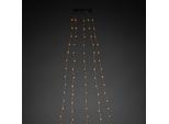 KONSTSMIDE LED-Baummantel, Energieeffizienz: F, silber (silberfarben), Dioden 240 Stk. Flammen 240 Stk., Kabellänge 5m x Gesamtlänge 7,4m, Lichterketten, Micro LED Lichterkette mit Ring Ø 11, 5 Stränge à 48 Dioden, LED-Baummantel