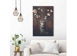 Wandbild REINDERS "Hirsch Romantisch - Kolibri - Schmetterling - Blumenkranz", braun (farbe bild(er): braun), B:60cm H:90cm, MDF, Bilder, Wandbild