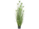 Kunstgras CREATIV GREEN "Zyperngras", grün, H:210cm, Kunststoff, Kunstpflanzen, Kunstgras, mit sieben Zyperngrasblüten