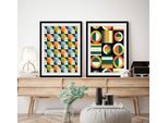 Bild QUEENCE "Noel", bunt (farbe rahmen: schwarz, farbe bild(er): bunt), B:30cm H:40cm, Acrylglas, Holz, Papier, Bilder, Bild, HD Premium Poster-Druck inkl. Holzrahmen