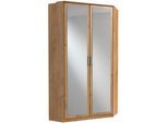 Eckkleiderschrank WIMEX "Click", braun (plankeneichefarben), Schränke, Eckkleiderschrank, mit 2 Spiegeltüren