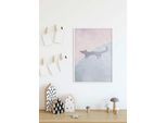 Bild KOMAR "Wild and Free Fox", bunt (farbe bild(er): bunt), B:40cm H:50cm, Holz, Papier, Bilder, Bild, Wandbild zur Dekoration - ohne Rahmen