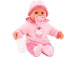Babypuppe BAYER "First Words Baby, 38 cm rosa/pink", rosa (rosa, pink), Puppen, Baby, Babypuppe, mit Schlafaugen und Babygeräuschen