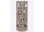 Schirmständer HEINE HOME, beige (taupe), B:19cm H:49cm T:19cm, Eisen, Regenschirmständer, Schirmständer