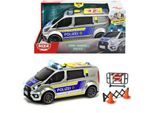 Spielzeug-Transporter DICKIE TOYS "Ford Transit Police", silber (silber, blau), Spielzeugfahrzeuge, KinderT:28cm, Kunststoff, Spielzeug-Transporter, mit Licht und Sound, T:28cm