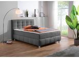 Boxbett HOME AFFAIRE "Marvao inkl. Bettkasten und Topper", grau (anthrazit), B:154cm L:210cm, Komplettbetten, Boxbett, Boxbett mit Bettkasten, inkl. Topper