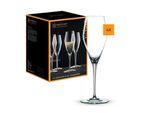 Champagnerglas NACHTMANN "Champagnergläser ViNova 280 ml 4er Set transparent", bunt (transparent), Kristallglas, Trinkgefäße, Champagnerglas