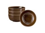 Schale SELTMANN WEIDEN "Müslischalen Terra ø 15 cm 4er Set", braun (erdbraun), L:15cm, Schüsseln, Schale