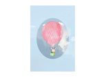 Bild KOMAR "Happy Balloon Blue", bunt (farbe bild(er): bunt), B:30cm H:40cm, Holz, Papier, Bilder, Bild, Wandbild zur Dekoration - ohne Rahmen