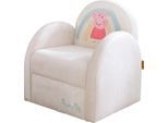Kindersessel ROBA "Peppa Pig", grau, Sessel, Kinder, B/H/T: 44cm x 50cm x 45cm, Kindersessel, mit runden Armlehnen, B:44cm H:50cm T:45cm