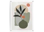 Poster REINDERS "Vase mit Blumen", grün (farbe bild(er): grün), B:60cm H:80cm T:0,1cm, Leinwand, Bilder, Poster, Outdoor für Garten oder Balkon