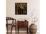 Acrylglasbild QUEENCE "Frau in Gold", schwarz (farbe rahmen: ohne rahmen), B:100cm H:100cm T:1,5cm, Acrylglas, Bilder, Acrylglasbild, HD Premium Kunstdruck in Galeriequalität
