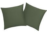 Kissenbezug OTTO HOME "Mila", grün, B:40cm L:40cm, Satin, Obermaterial: 100% Baumwolle, Kissenbezüge, Kissenbezug, Satin Qualität, in Uni Design