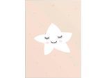 Wandbild REINDERS "Slim Frame White 50x70 Sleeping Star", grün (farbe bild(er): khaki), B:50cm H:70cm T:2cm, MDF, Bilder, Wandbild