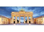 Leinwandbild BÖNNINGHOFF "Brandenburger Tor", bunt (farbe bild(er): gelb, beige, blau, grün), B:140cm H:60cm T:1,5cm, MDF, Papier, Bilder, Leinwandbild