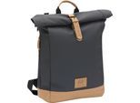 Wickelrucksack FILLIKID "Rolltop Berlin stone grey", Baby, Gr. B/H/T: 39cm x 53cm x 16cm, grau (stone grau), Polyamid, Polyurethane, Rucksäcke Wickelrucksack, inkl. Wickeltunterlage